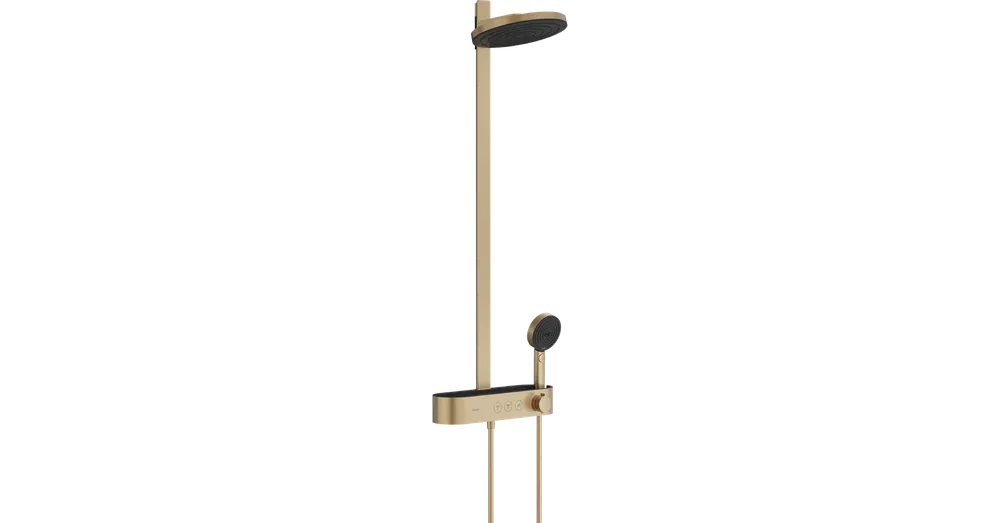Hansgrohe Pulsify Showerpipe 260, 2 jet, és ShowerTablet Select 400, szálcsiszolt bronz 24240140 Olcsó