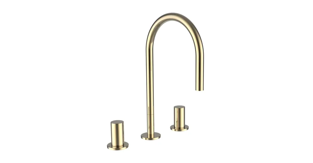 LAUFEN Kartell LAUFEN 2 forgatógombos mosdó csaptelep 3 csaplyukhoz, 166 mm-es fordítható kifolyócsővel, húzórudas lefolyószelep nélkül, PVD fényes arany H3123330012201 Nézd meg most