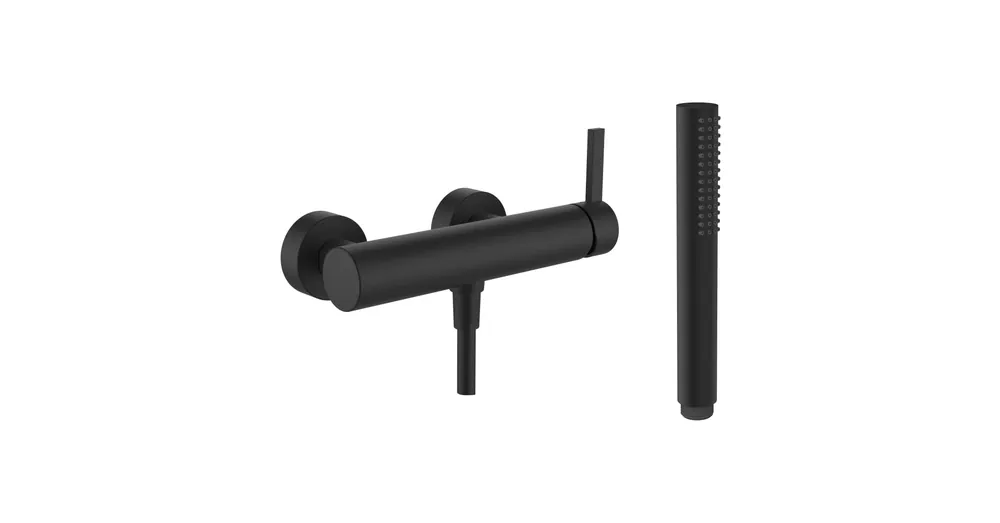 LAUFEN Falra szerelt zuhany csaptelep, 1800 mm-es flexibilis zuhanytömlővel és TwinStick kézizuhannyal, PVD matt titán fekete H3313370811411 Rendeld meg most
