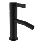 Akciós ár LAUFEN Kartell LAUFEN Egykaros bidet csaptelep, rögzített 110 mm-es kifolyócsővel, húzórudas lefolyószeleppel, PVD matt titán fekete H3413310811031