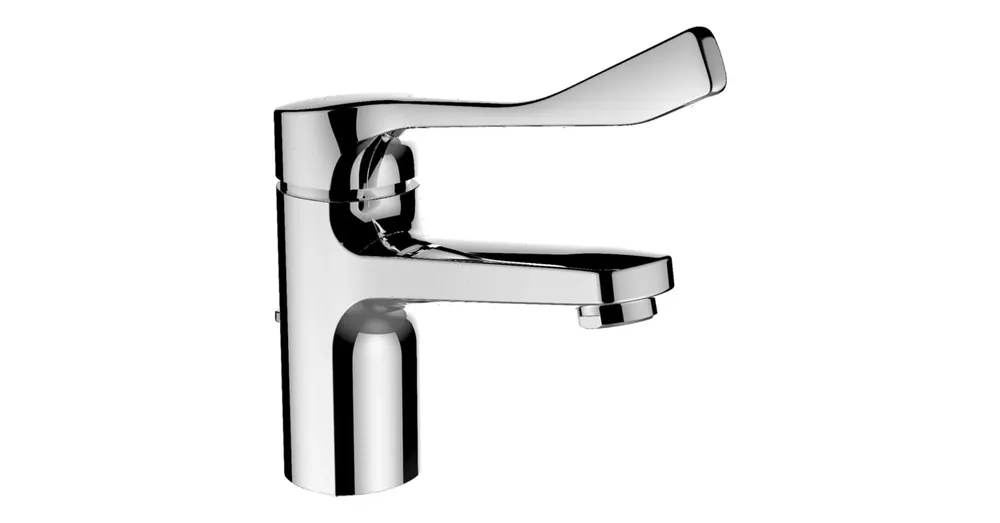 LAUFEN CITYPRO LIBERTY Mosdó csaptelep, 140 mm merev kifolyócsővel, orvosi karral, hőmerséklet és Ecototal vizmennyiség korlátozós keramiabetéttel, króm, huzórudas lefolyószeleppel HF500903100094 Olcsó