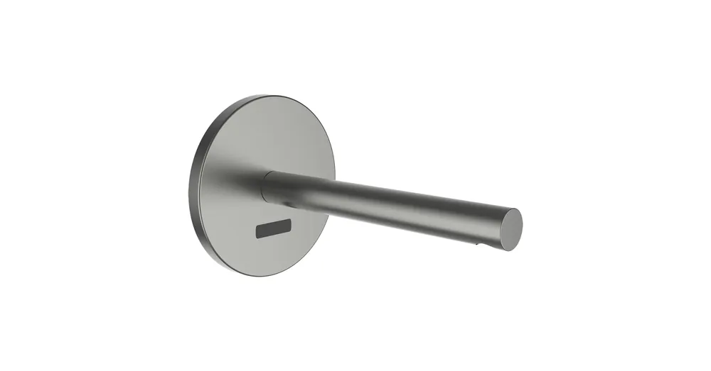 Kiárusítás LAUFEN Twintronic Falba épített elektronikus mosdó csaptelep, hálózati adapterrel, IR érzékelőkkel, hideg vagy kevert vízhez, 200 mm kiállással, fix kifolyó, Simibox Standard & Simibox Light-hoz, PVD szálhúzott rozsdamentes acél HF707027423000