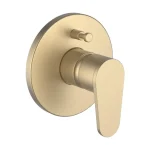 Prémium LAUFEN THE NEW CLASSIC Falba épített egykaros kád csaptelep falon kívüli része, zuhanyváltóval, beépített légbeszívó szeleppel, PVD halvány arany matt HF900579462000