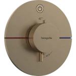 Azonnal elérhető Hansgrohe ShowerSelect Comfort S Falsík alatti termosztát, 1 funkciós, szálcsiszolt bronz 15553140