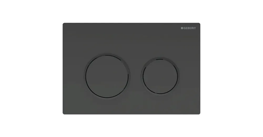 Geberit Omega20 működtetőlap, 2 mennyiséges öblítéshez, matt fekete/fekete 115.085.DW.1 Bestseller