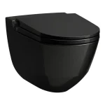 LAUFEN CLEANET RIVA Bidés WC, rimless, fali, mélyöblítésű, perem nélküli,ülőkével Fekete H8206910600001 Nézd meg most