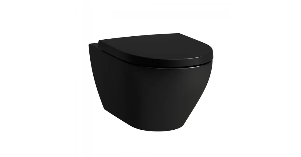 LAUFEN MODERNA S Fali WC 'design', öblítőperem nélkül, mélyöblítéssel, halk öblítéssel Fekete matt H8215417160001 Vedd meg online