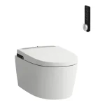 LAUFEN CLEANET ALVIA Bidé funkciós WC, fali, mélyöblítésű, perem nélküli,fűthető ülőkével Fehér LCC bevonattal H8211604000001 Olcsóbb