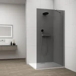 Akció SAPHO ESCA CHROME Walk-in zuhanyfal, falra szerelhető, füst üveg, 1200mm (ES1212-01)