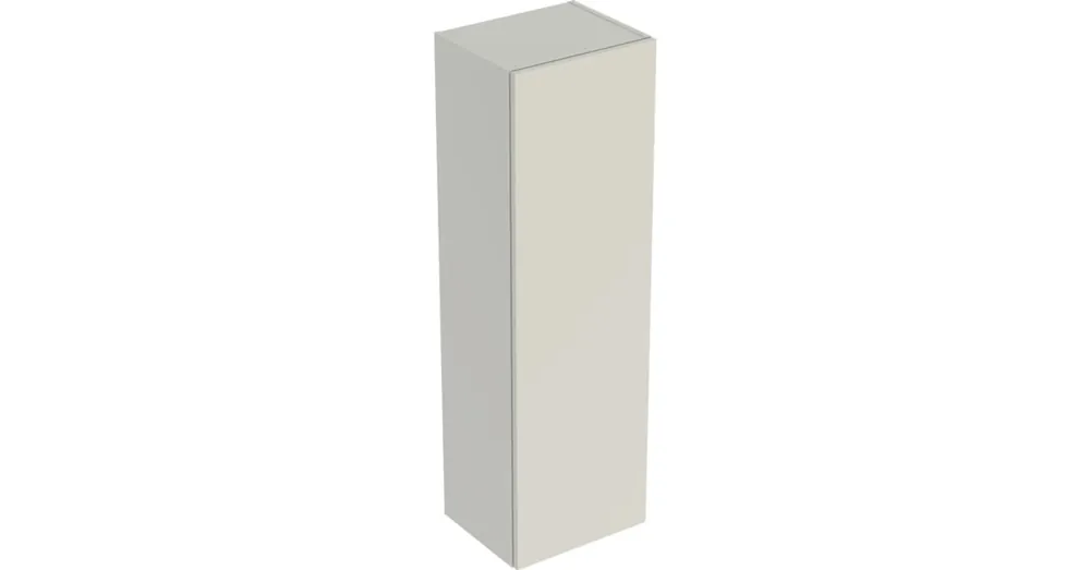 Gyors kiszállítás Geberit Smyle Square középmagas szekrény 118x36 cm, egy ajtóval, magasfényű homokszürke 500.361.JL.1