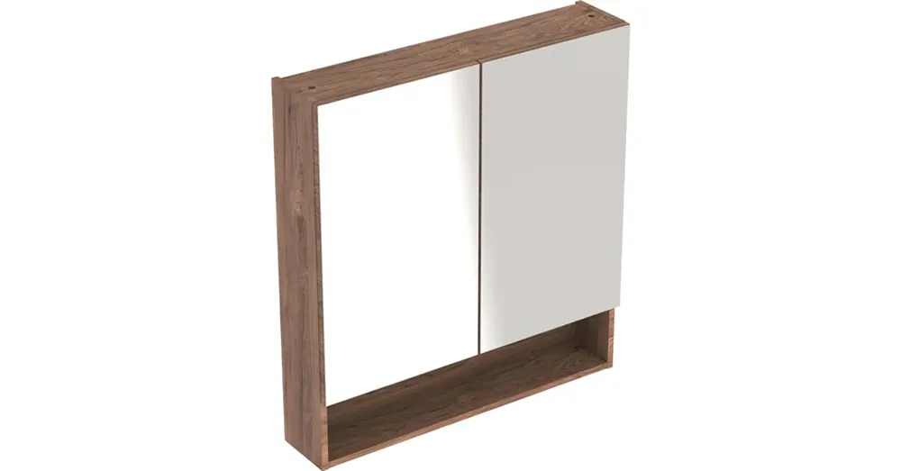 Geberit Selnova Square 2 ajtós tükrös szekrény 78,8x85 cm, hikoridió 501.270.00.1 Azonnali szállítás