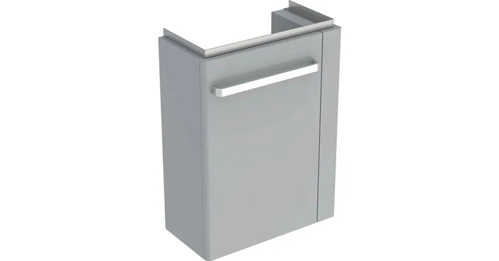 Geberit Selnova Comfort alsó szekrény kézmosóhoz 50 cm, jobb oldali törölközőtartó, rövidített kivitel, világosszürke 501.497.00.1 Biztonságos vásárlás