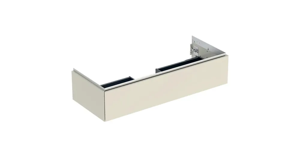 Geberit One alsó szekrény mosdóhoz 1 fiókkal 118x47 cm, magasfényű homokszürke 505.075.00.4 Gyors kiszállítás