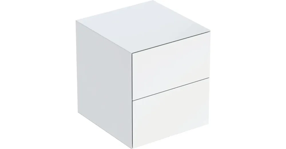 Expressz szállítás Geberit One oldalsó szekrény két fiókkal 45x47 cm, magasfényű fehér 505.077.00.1
