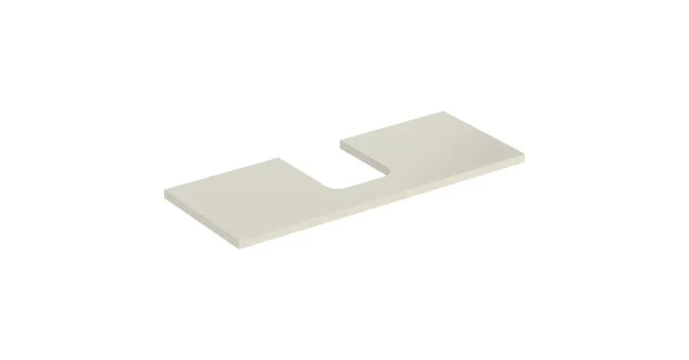 Geberit One mosdópult középső kivágással, pultra ültethető tálformájú mosdóhoz 120x47 cm, magasfényű homokszürke 505.275.00.4 Ne maradj le