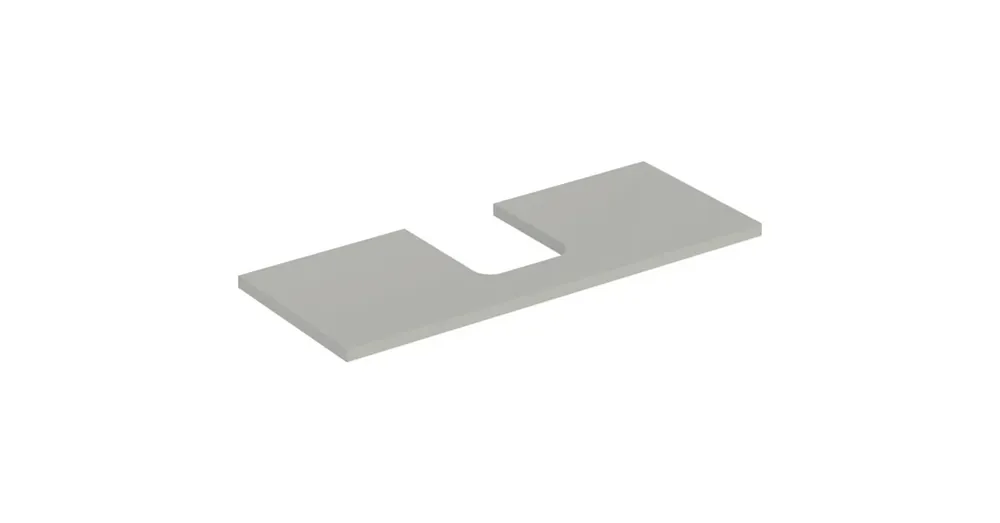 Vedd meg most Geberit One mosdópult középső kivágással, pultra ültethető tálformájú mosdóhoz 120x47 cm, matt greige 505.275.00.7
