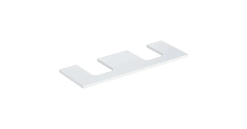 Geberit One mosdópult kivágással, két pultra ültethető tálformájú mosdóhoz 135x47 cm, magasfényű fehér 505.276.00.1 Outlet