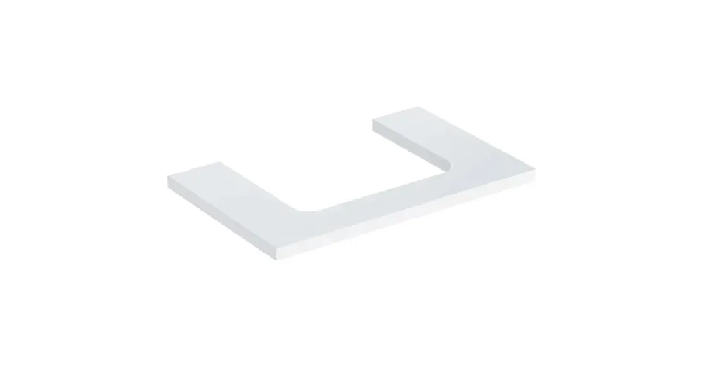 Geberit One mosdópult középső kivágással, pultra ültethető mosdóhoz 75x47 cm, magasfényű fehér 505.282.00.1 Gyors szállítás