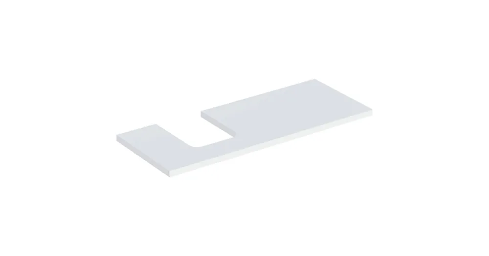 Prémium Geberit One mosdópult bal oldali kivágással 120x47 cm, pultra ültethető tálformájú mosdóhoz, matt fehér 505.295.00.2