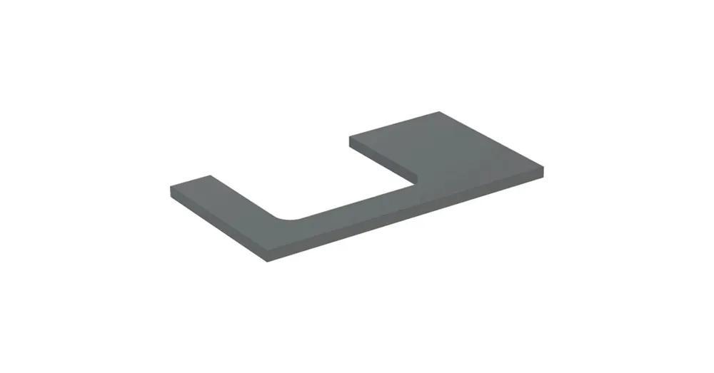 Geberit One mosdópult bal oldali kivágással 90x47 cm, pultra ültethető mosdóhoz, matt láva 505.303.00.3 Gyors kiszállítás