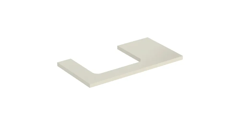 Geberit One mosdópult bal oldali kivágással 90x47 cm, pultra ültethető mosdóhoz, magasfényű homokszürke 505.303.00.4 Biztonságos fizetés