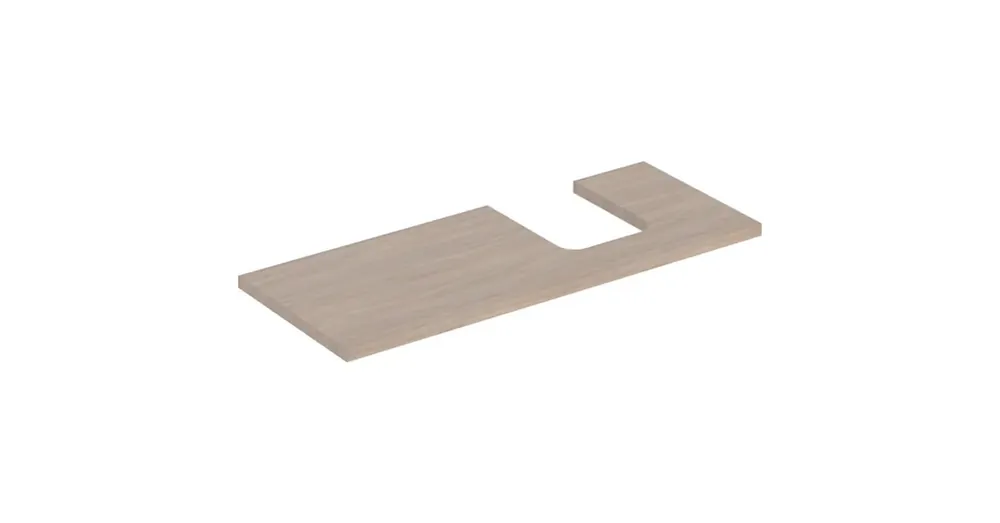Szuper ajánlat Geberit One mosdópult jobb oldali kivágással 120x47 cm, pultra ültethető tálformájú mosdóhoz, tölgy 505.315.00.5