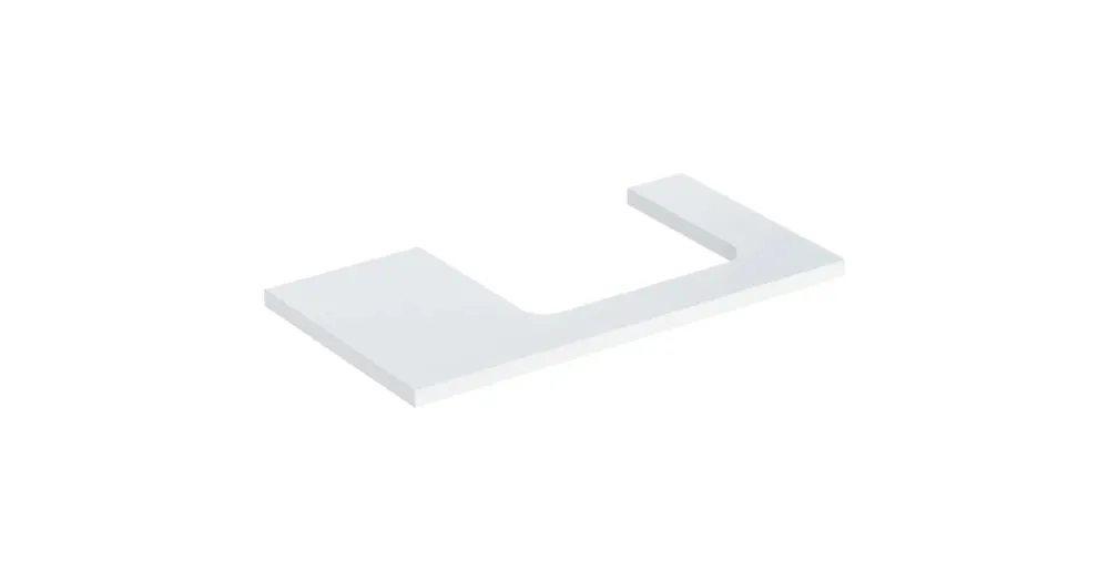 Geberit One mosdópult jobb oldali kivágással 90x47 cm, pultra ültethető mosdóhoz, magasfényű fehér 505.323.00.1 Kedvezményes ár