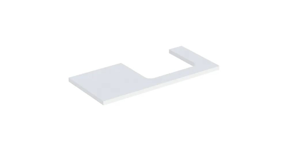 Végkiárusítás Geberit One mosdópult jobb oldali kivágással 105x47 cm, pultra ültethető mosdóhoz, matt fehér 505.324.00.2