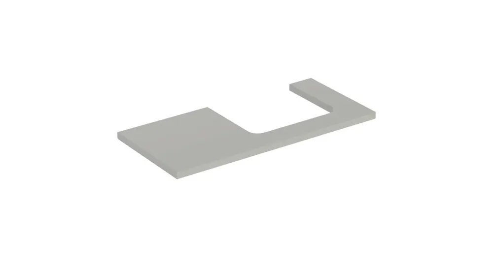 Azonnal elérhető Geberit One mosdópult jobb oldali kivágással 105x47 cm, pultra ültethető mosdóhoz, matt greige 505.324.00.7