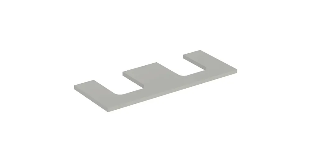 Geberit One mosdópult kivágással, két pultra ültethető tálformájú mosdóhoz 120x47 cm, matt greige 505.335.00.7 Prémium