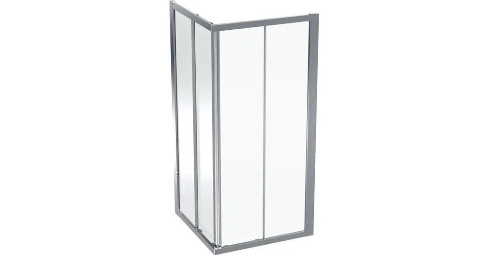 Legkelendőbb Geberit GEO szögletes zuhanykabin 90x190 cm átlátszó üveggel, Reflex bevonat, ezüst profil 560.122.00.2