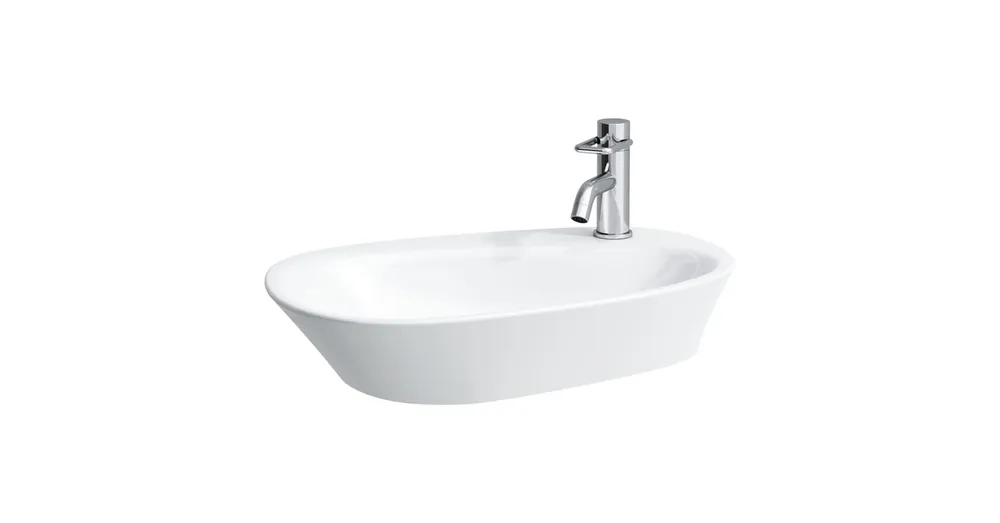 LAUFEN PALOMBA COLLECTION Mosdó tál, csapnyílás hellyel, túlfolyónyílás nélkül, egy csaplyukkal, Fehér LCC bevonattal H8168034001111 Outlet