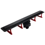 Outlet Pestan Confluo Frameless Line fekete üveg zuhanyfolyóka, 750 mm 13701205