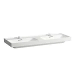 Akció LAUFEN MEDA Dupla mosdó, 130 cm, 3 csaplyukkal, Fehér LCC bevonattal H8141124001081