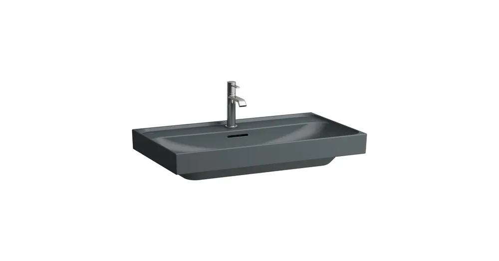LAUFEN MEDA Mosdó, 80 cm, egy csaplyuk, középen, Graphite matt H8101177581041 Legnépszerűbb