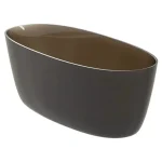 Kihagyhatatlan ajánlat Riho Oval Frosted Umber szabadon álló kád, anyaga Solid Surface, 160x72cm, Barna B129002F02