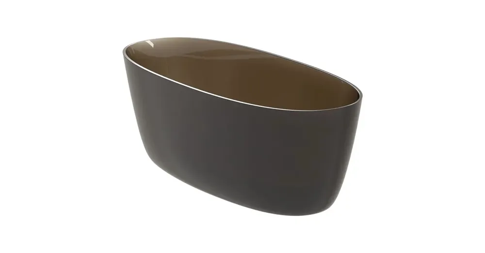 Kihagyhatatlan ajánlat Riho Oval Frosted Umber szabadon álló kád, anyaga Solid Surface, 160x72cm, Barna B129002F02