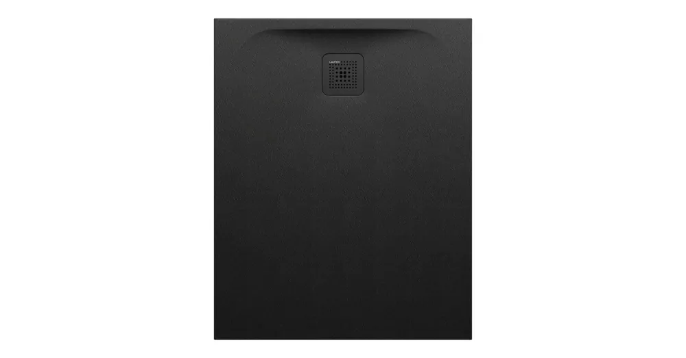 Prémium LAUFEN LAUFEN PRO Zuhanytálca, Marbond kompozit anyagból, extra lapos, téglalap alakú, kivezetés a rövid oldalon, Fekete H2109510800001
