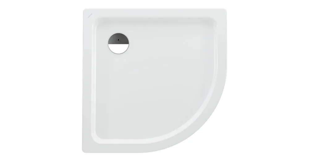 Olcsó LAUFEN PLATINA Negyed-köríves alakú zuhanytálca, átmérő 550 mm, acéllemez, Matt Fehér H2150187570401