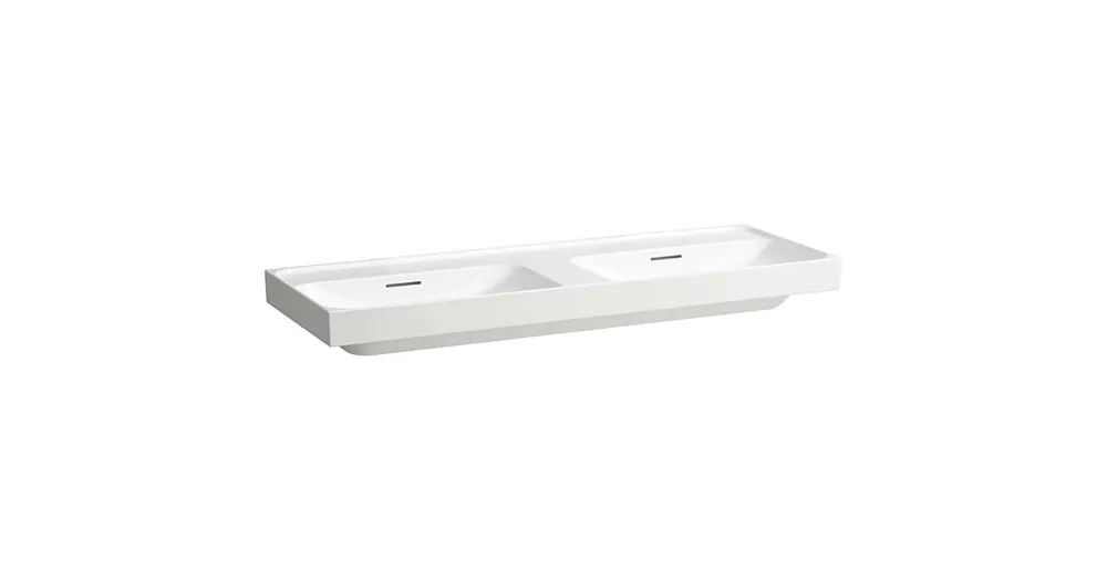 LAUFEN MEDA Dupla mosdó, 130 cm, csaplyuk nélkül, Fehér H8141120001091 Expressz szállítás