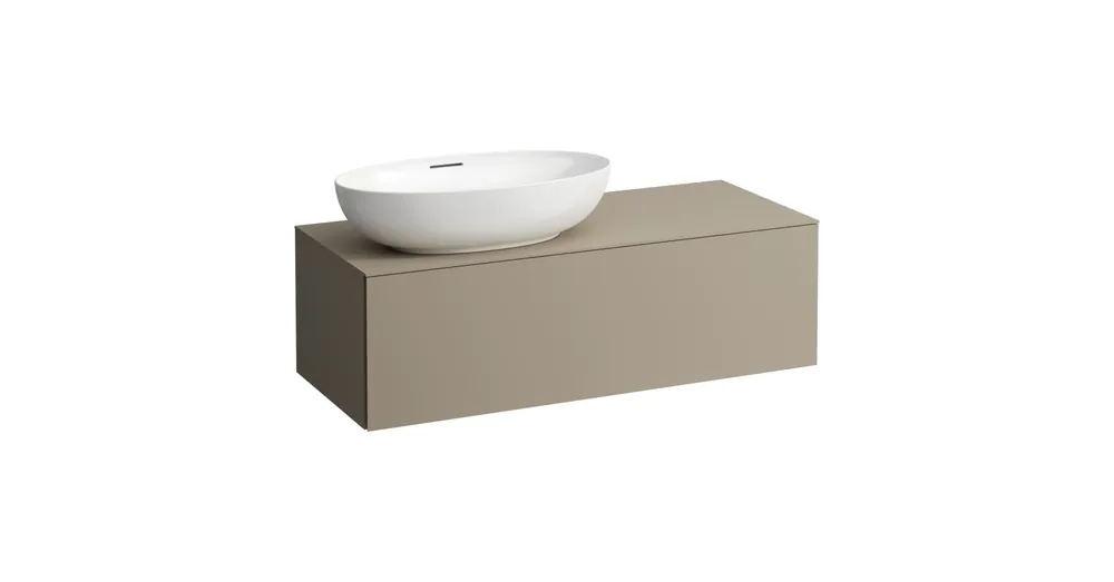 LAUFEN ILBAGNOALESSI Fiókos elem, 120 cm, kivágással bal oldalon, 1 fiókkal, H818975, H818976, H818977, H818978 mosdókhoz, Gyöngy Bézs H4303120972701 Korlátozott ajánlat