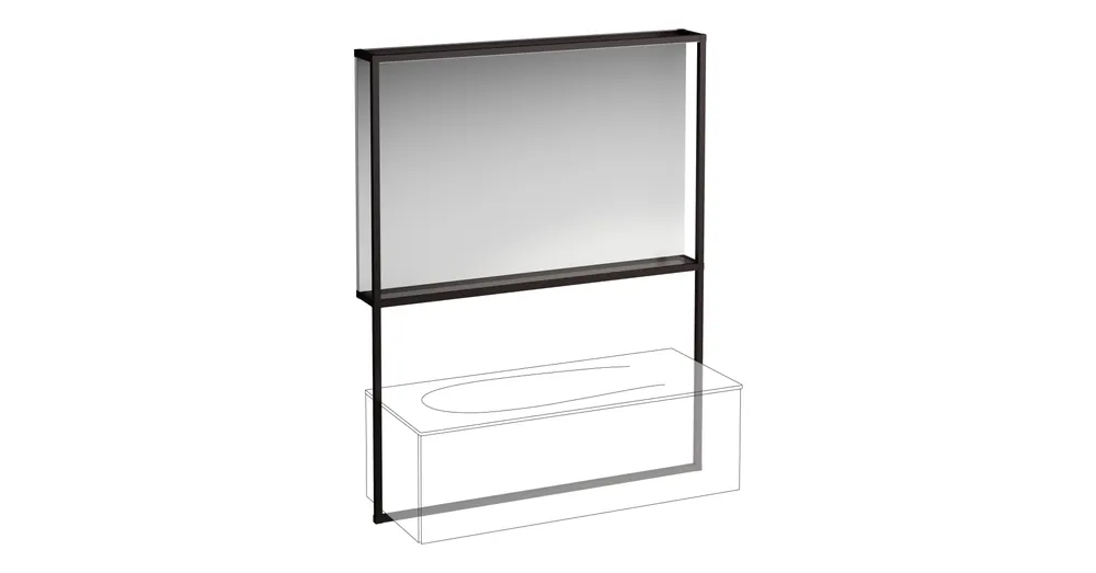 LAUFEN ILBAGNOALESSI Tükör világító kerettel, 1200 mm, H818979 mosdóhoz H430441 bútorral, Havanna H4305000972711 Legkelendőbb