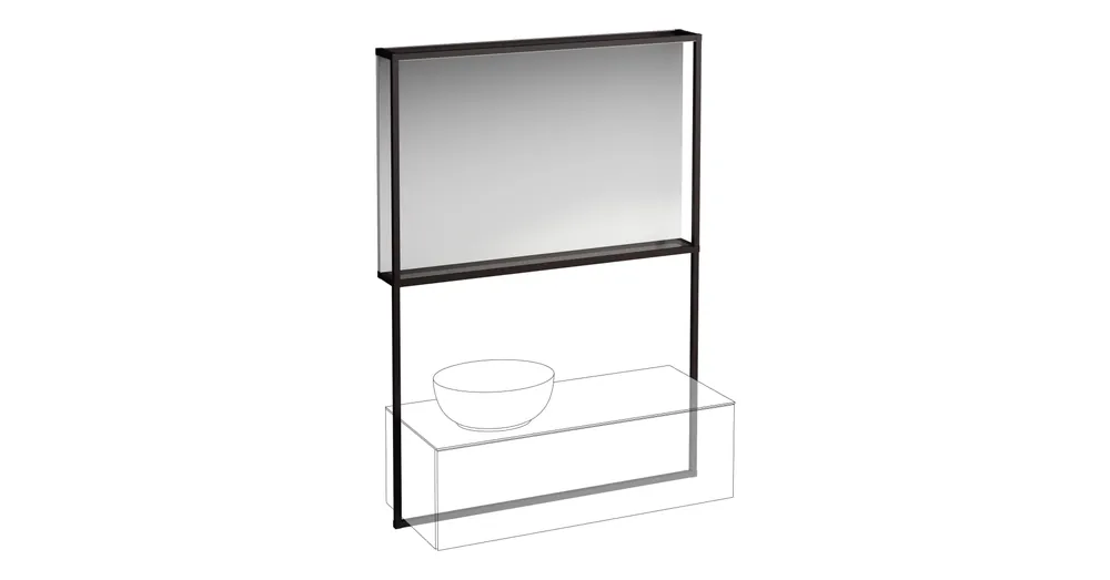 Csak ma LAUFEN ILBAGNOALESSI Tükör világító kerettel, 1200 mm fiókos elemhez, H818977/8, H818975/6, H818974 mosdókhoz, Havanna H4305010972711