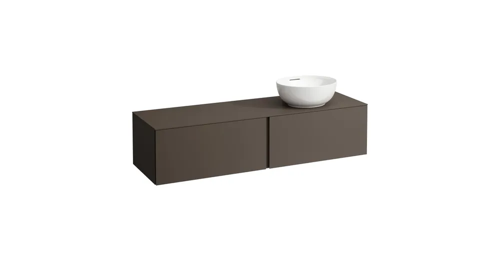 LAUFEN ILBAGNOALESSI Fiókos elem, 160 cm, kivágással jobb oldalon, 2 fiókkal, H818975, H818976, H818977, H818978 mosdóhoz, Sötét Barna H4303530974291 Árcsökkenés