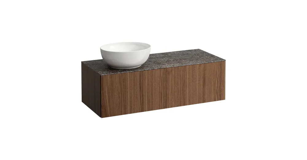 Gyors kiszállítás LAUFEN ILBAGNOALESSI Fiókos elem, 120 cm, kivágással bal oldalon, 1 fiókkal, Marrone Naturale felülettel, csaplyuk kivágással, H818975, H818976 mosdókhoz, Natúrfa Furnér H4323160976301
