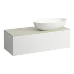 Bestseller LAUFEN ILBAGNOALESSI Fiókos elem, 120 cm, kivágással jobb oldalon, 1 fiókkal, Calce Avorio felülettel, H818975,H818976, H818977,H818978 mosdókhoz, Matt Fehér H4313130972601