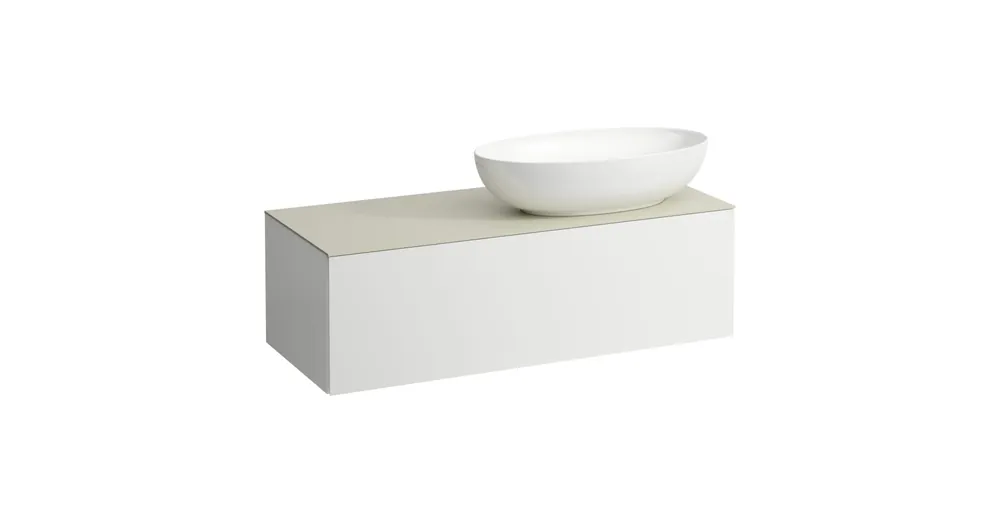 Bestseller LAUFEN ILBAGNOALESSI Fiókos elem, 120 cm, kivágással jobb oldalon, 1 fiókkal, Calce Avorio felülettel, H818975,H818976, H818977,H818978 mosdókhoz, Matt Fehér H4313130972601