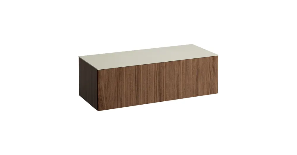 Exkluzív ajánlat LAUFEN ILBAGNOALESSI Fiókos elem, 120 cm, kivágás nélkül, 1 fiókkal, Calce Avorio felülettel, Natúrfa Furnér H4313000976301