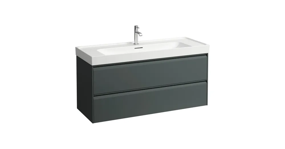 Legkelendőbb LAUFEN MEDA Alsószekrény 1200 mm, 2 fiókkal, H814111 mosdóhoz, Traffic Szürke H4216320112661