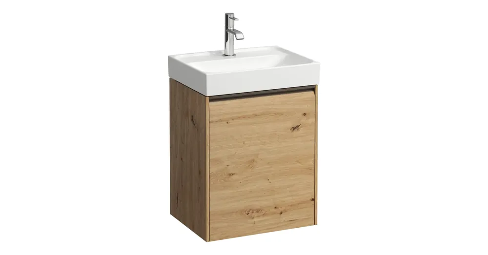 LAUFEN MEDA Alsószekrény 450 mm, 1 ajtóval, ajtózsanér bal oldalon, H815111 mosdóhoz, Vad Tölgy H4215410112671 Exkluzív ajánlat